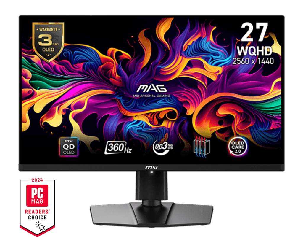 MSI MAG 271QPX QD-OLED 27" QHD 360Hz Gaming Monitor
