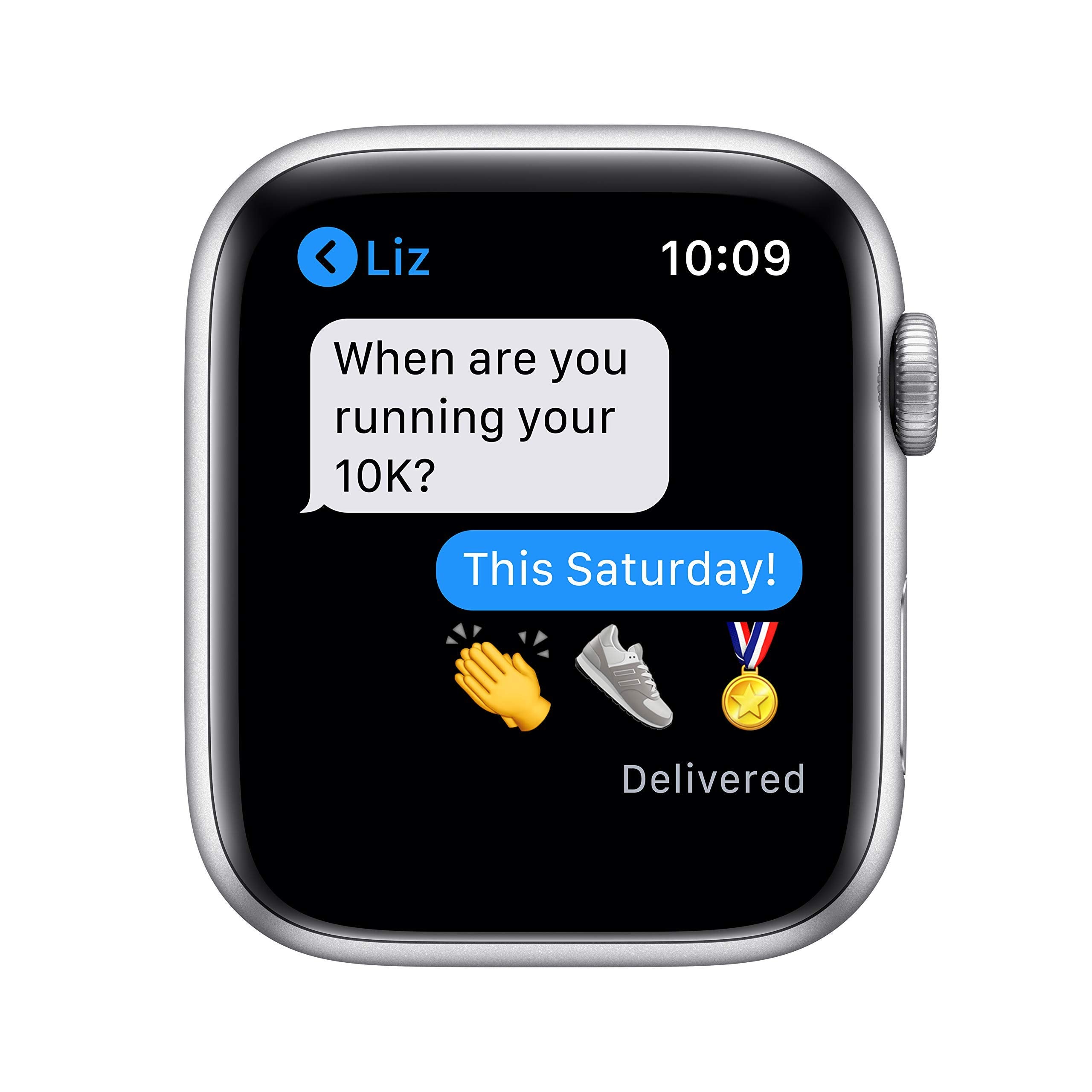 Apple Watch Series 6 44mm Silver Aluminum Case with White Sport Band GPS - M00D3LL/A