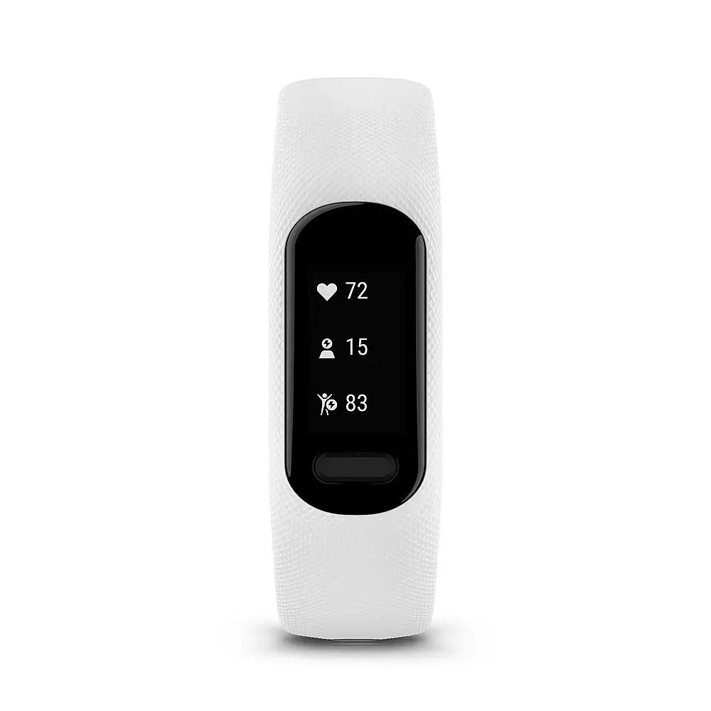 Garmin v?vosmart 5 Smart Fitness Tracker + Heart Rate ? Small/Medium ? White ? 010-02645-01