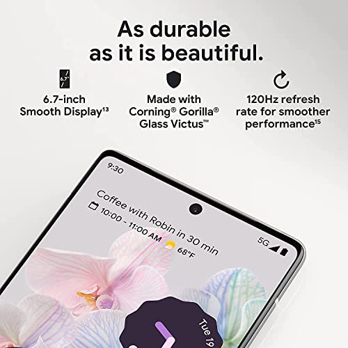 Google Pixel 6 Pro - 5G 6.71" AMOLED - Unlocked Smartphone with Advanced Pixel Camera and Telephoto Lens - 128GB - Cloudy White