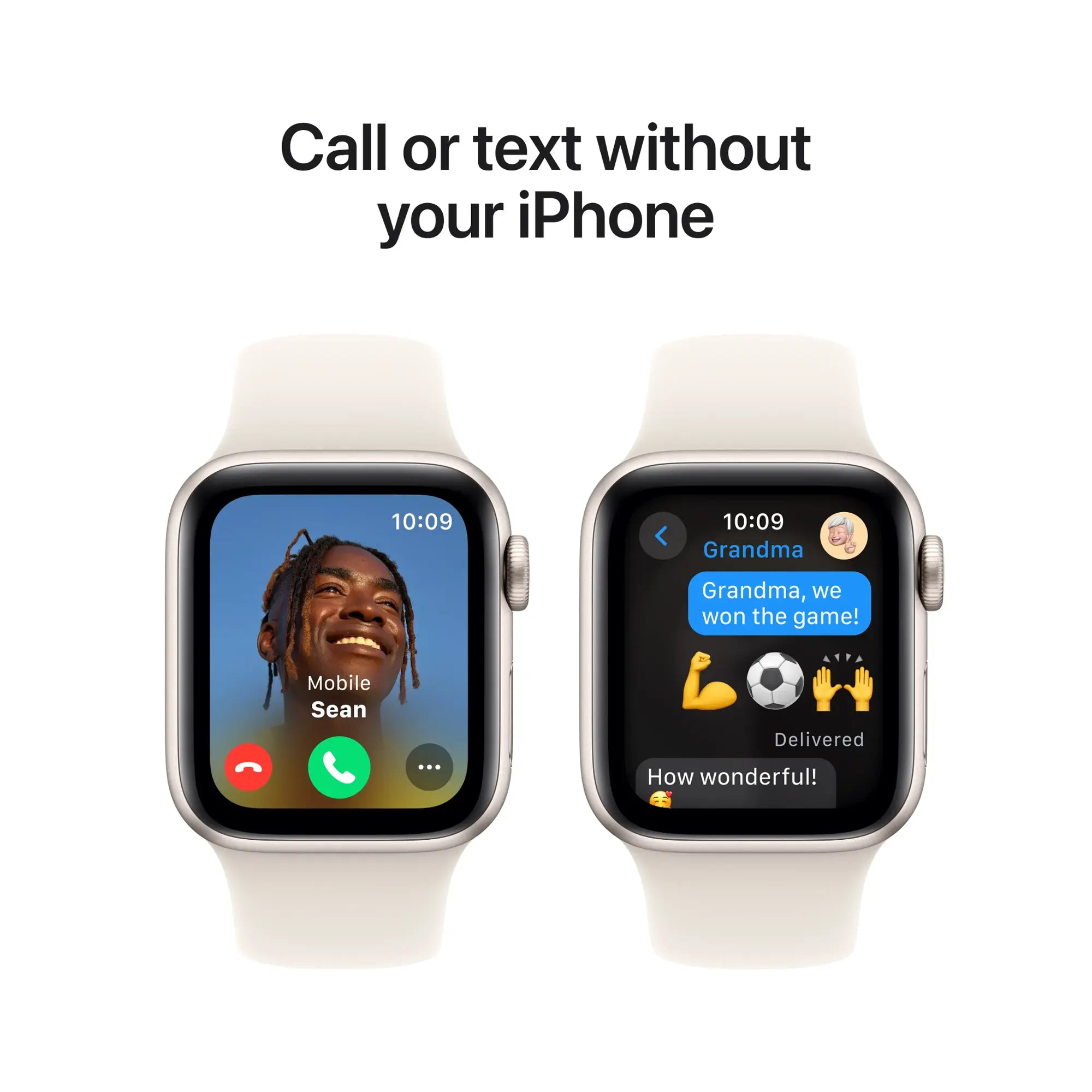 Apple Watch SE 2nd Generation (GPS) 40mm Aluminum Case with Starlight Sport Band - S/M - Starlight -
