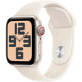 Apple Watch SE 2nd Gen (GPS+Cellular) 40mm Aluminum Case with Starlight Sport Band - S/M