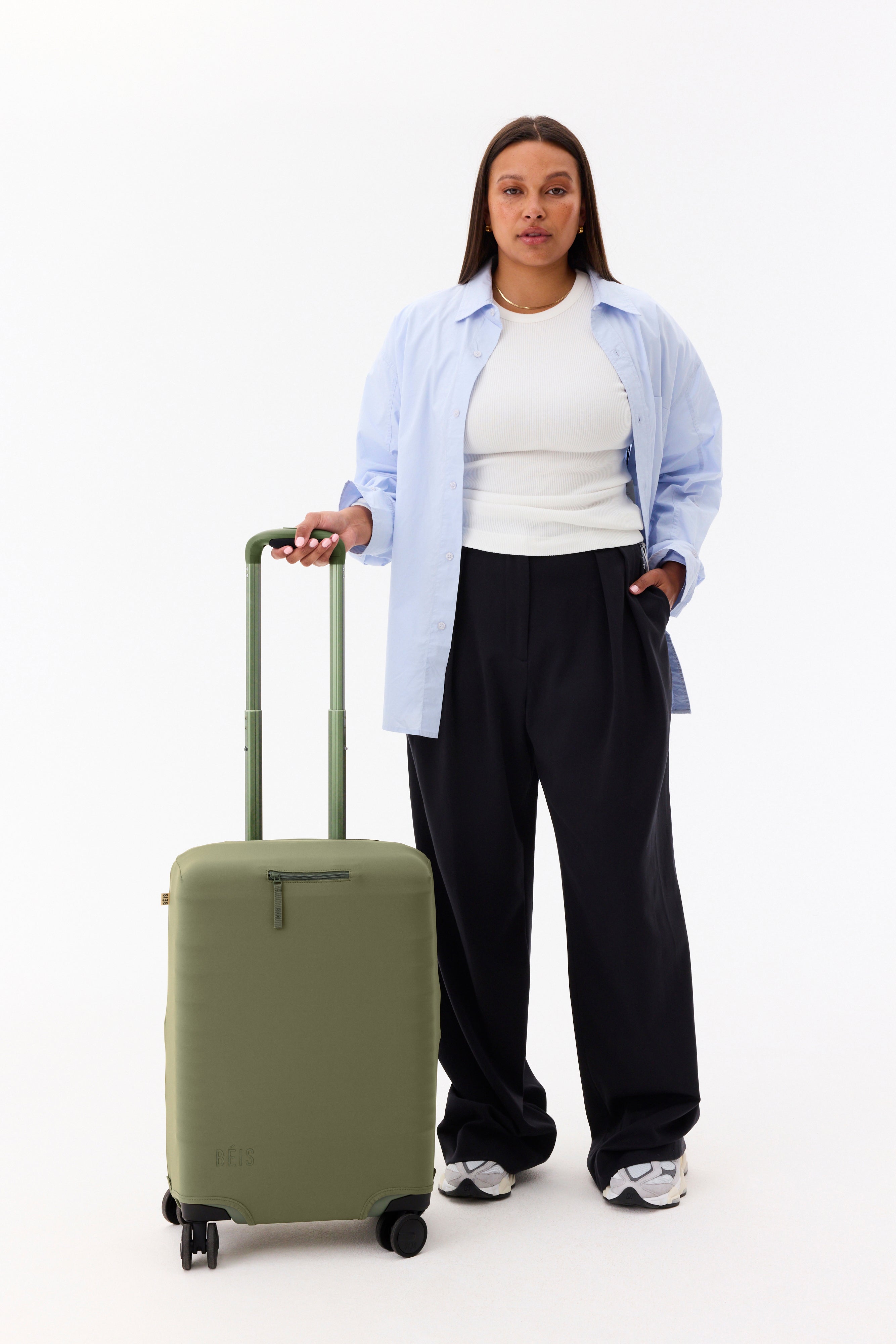 Resale The Carry-On Luggage Cover in Olive
