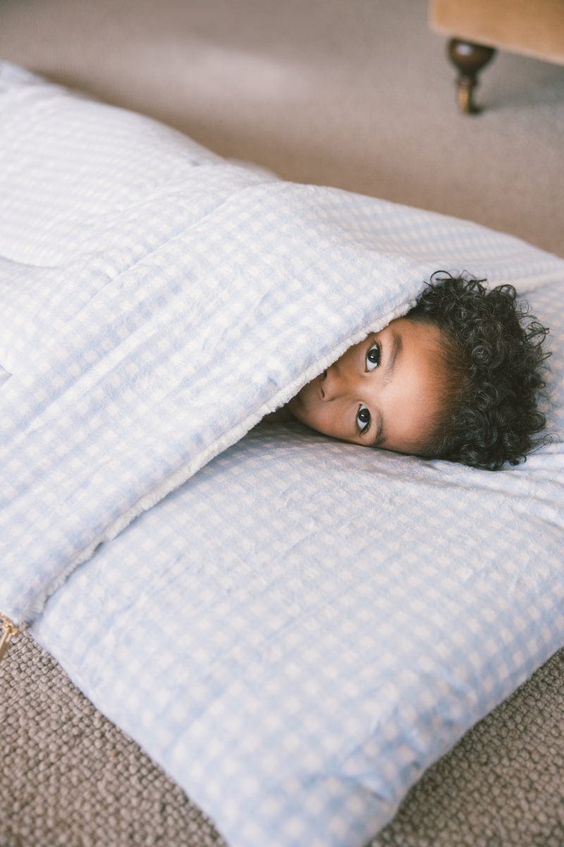Sleeping Bag - Dusty Blue Gingham