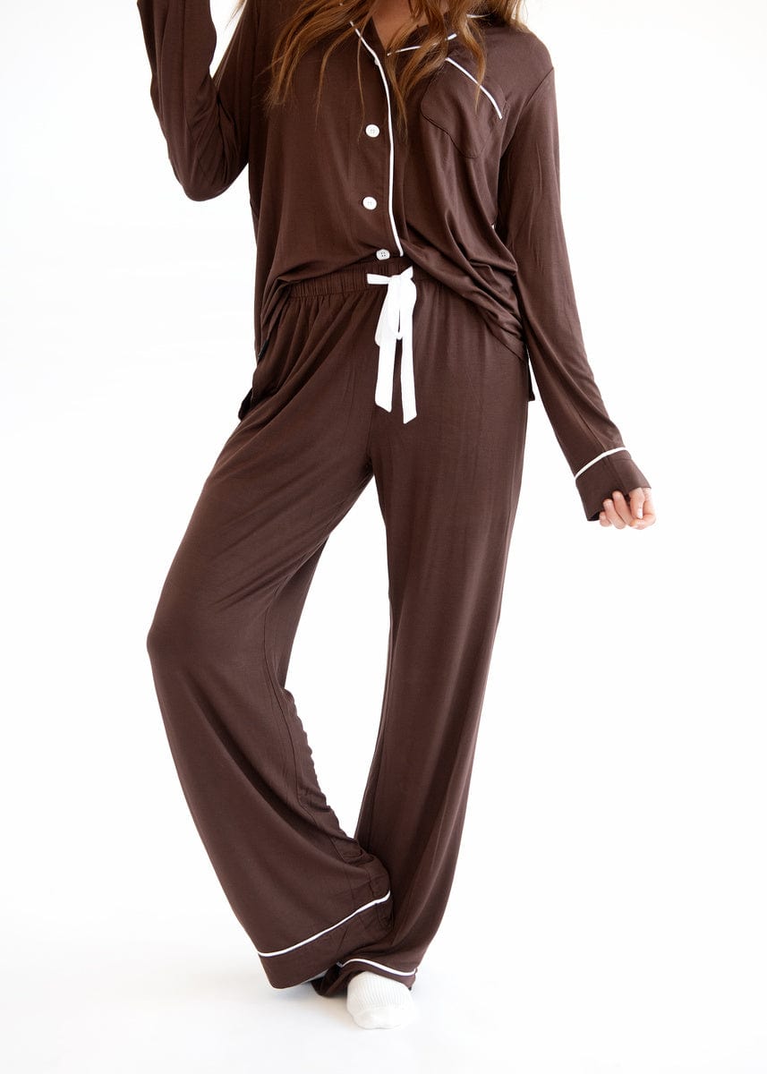 Middle of the Night Button Up - Coffee