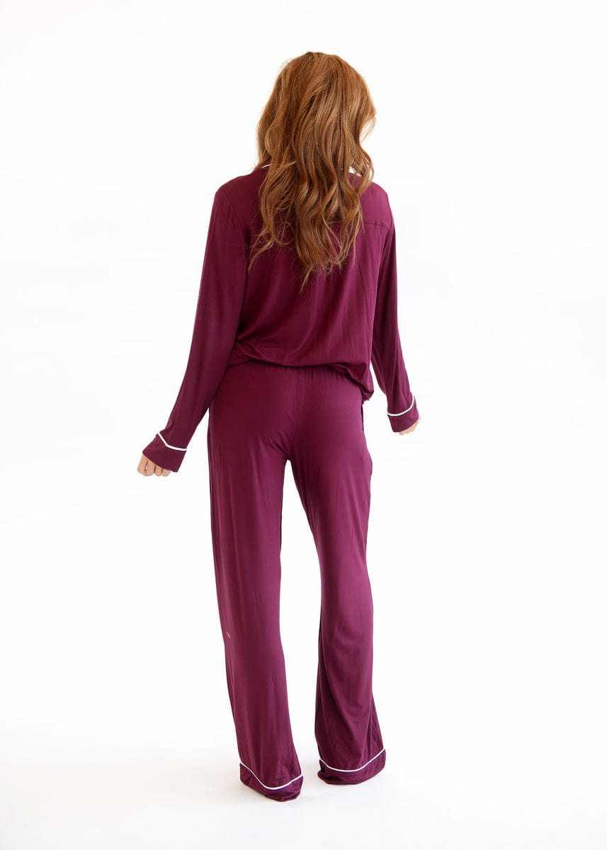 Middle of the Night Button Up - Maroon