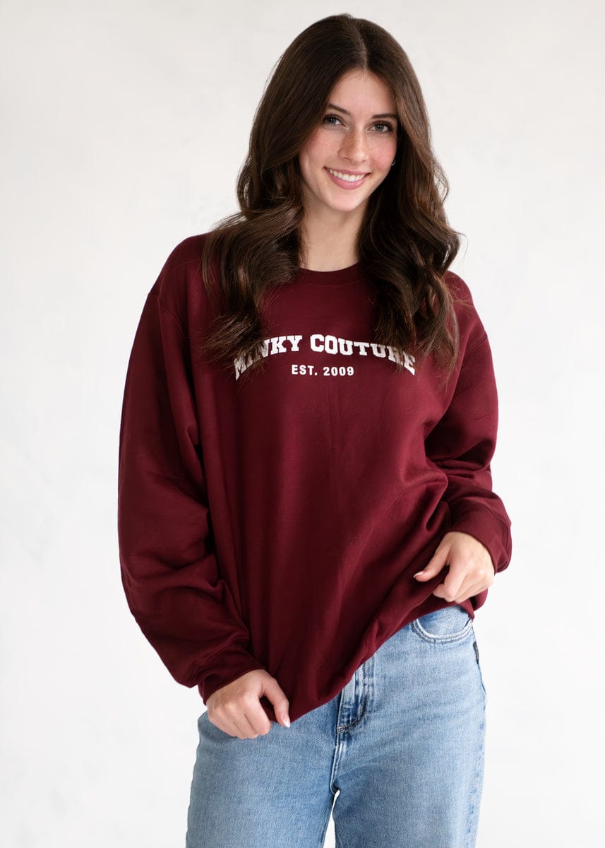 Minky Couture Sweatshirt - Maroon