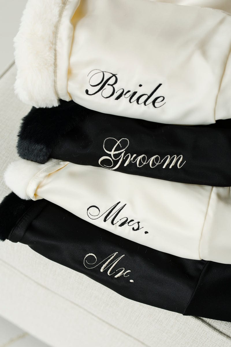 Satin Navy Robe