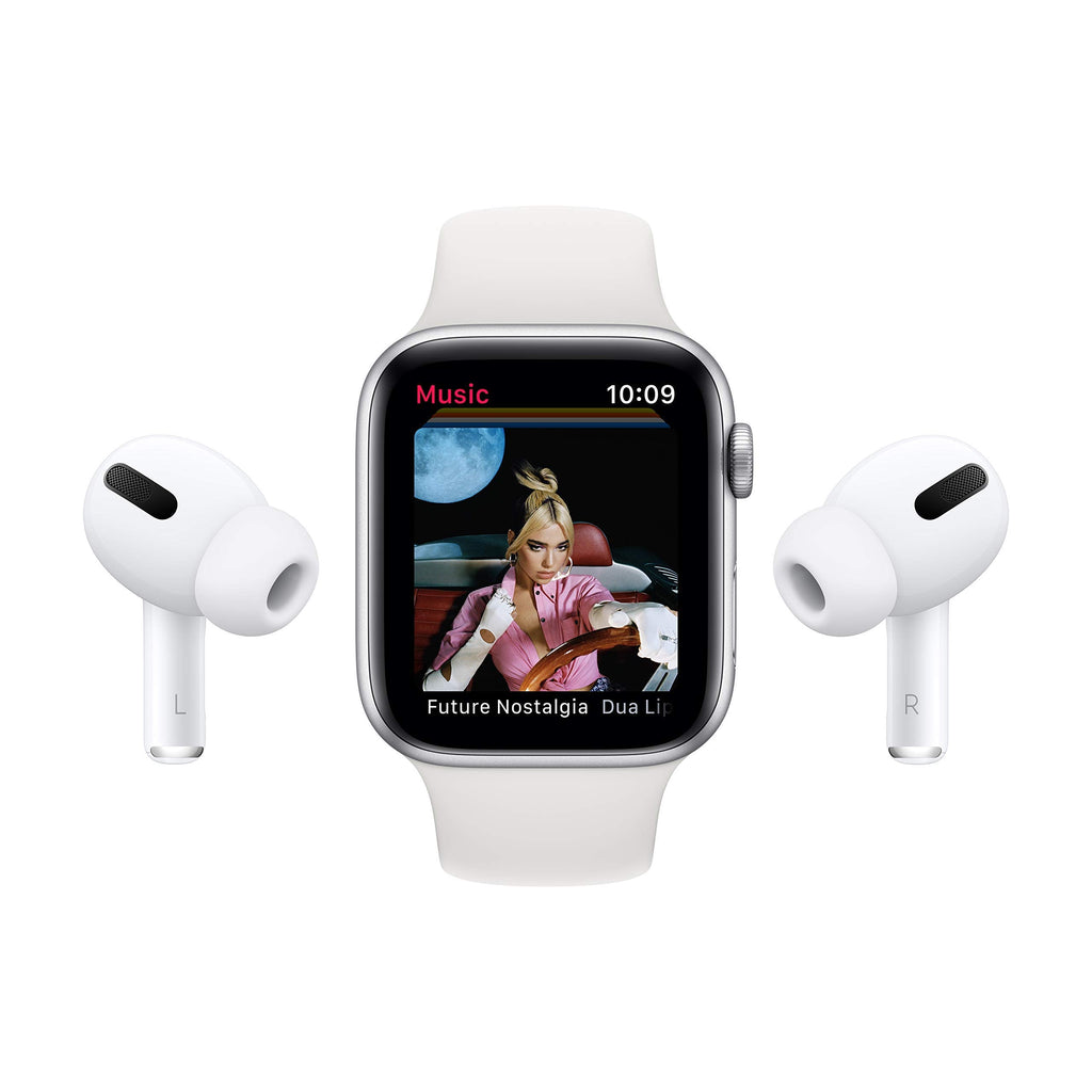 Apple Watch Series 6 44mm Silver Aluminum Case with White Sport Band GPS - M00D3LL/A