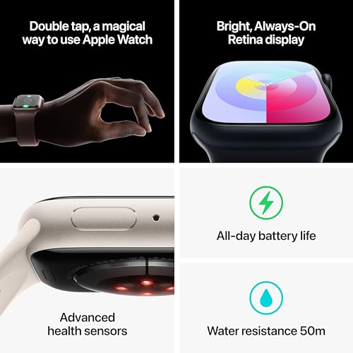 Apple Watch Series 9 (GPS) 41mm Aluminum Case with Light Pink Sport Band - M/L - Pink - MR943LL/A