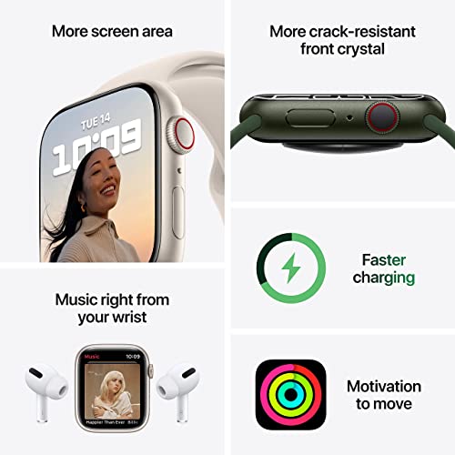 Apple Watch Series 7 41MM GPS+CEL Graphite Stainless Steel W/ Graph Mil Loop - MKHK3LL/A
