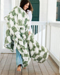 Hugs Check Ivey Sage Blanket