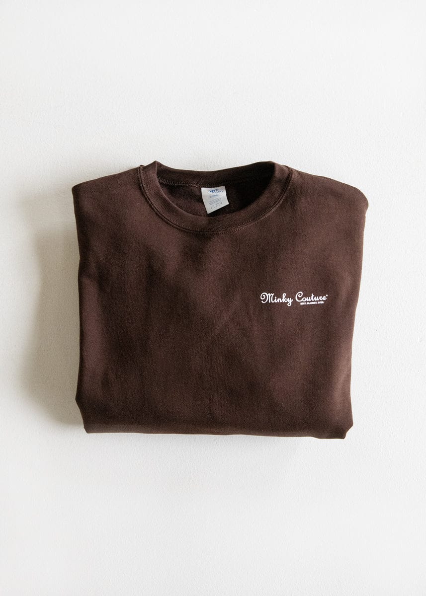 Minky Couture Sweatshirt - Chocolate Brown