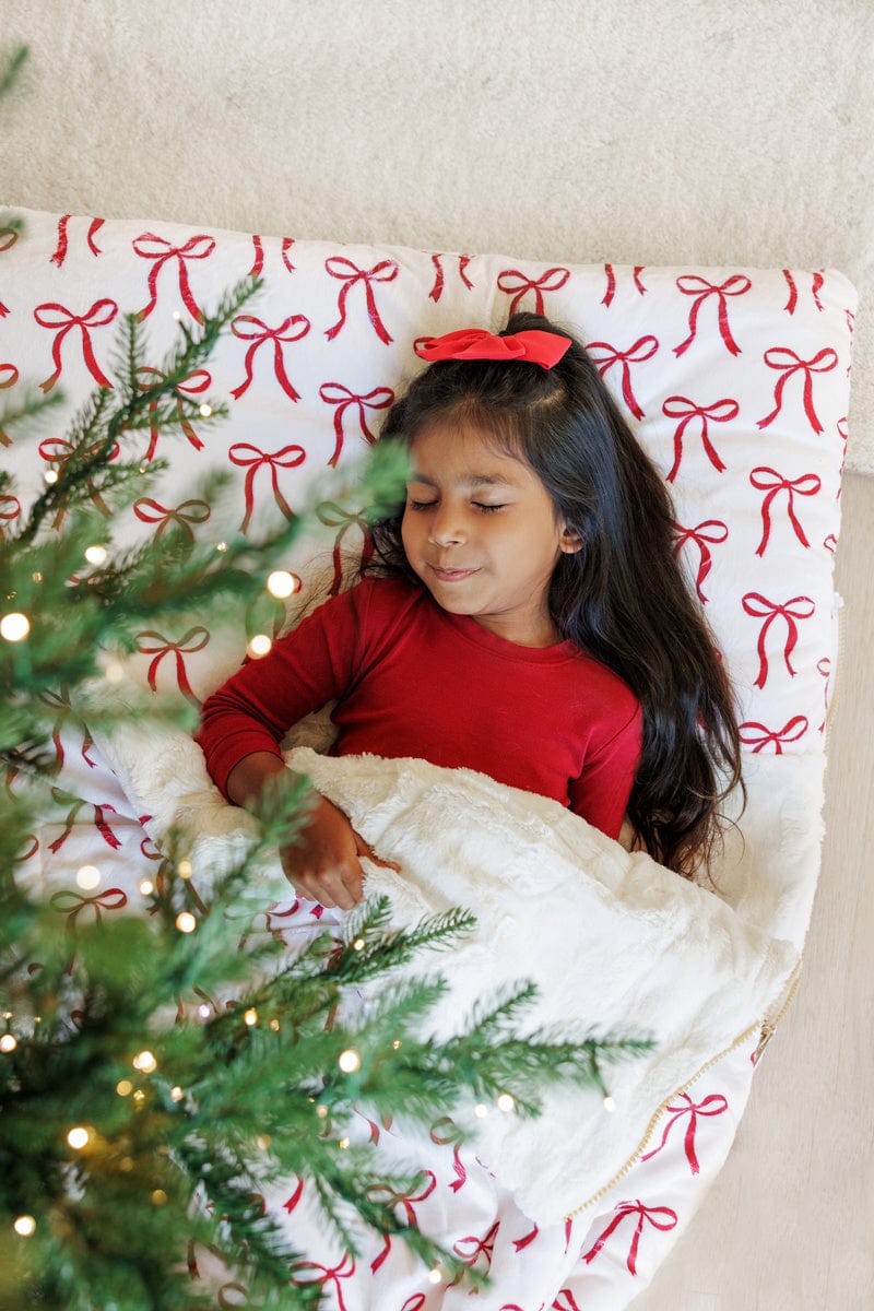 Sleeping Bag - Red Ribbon Bows